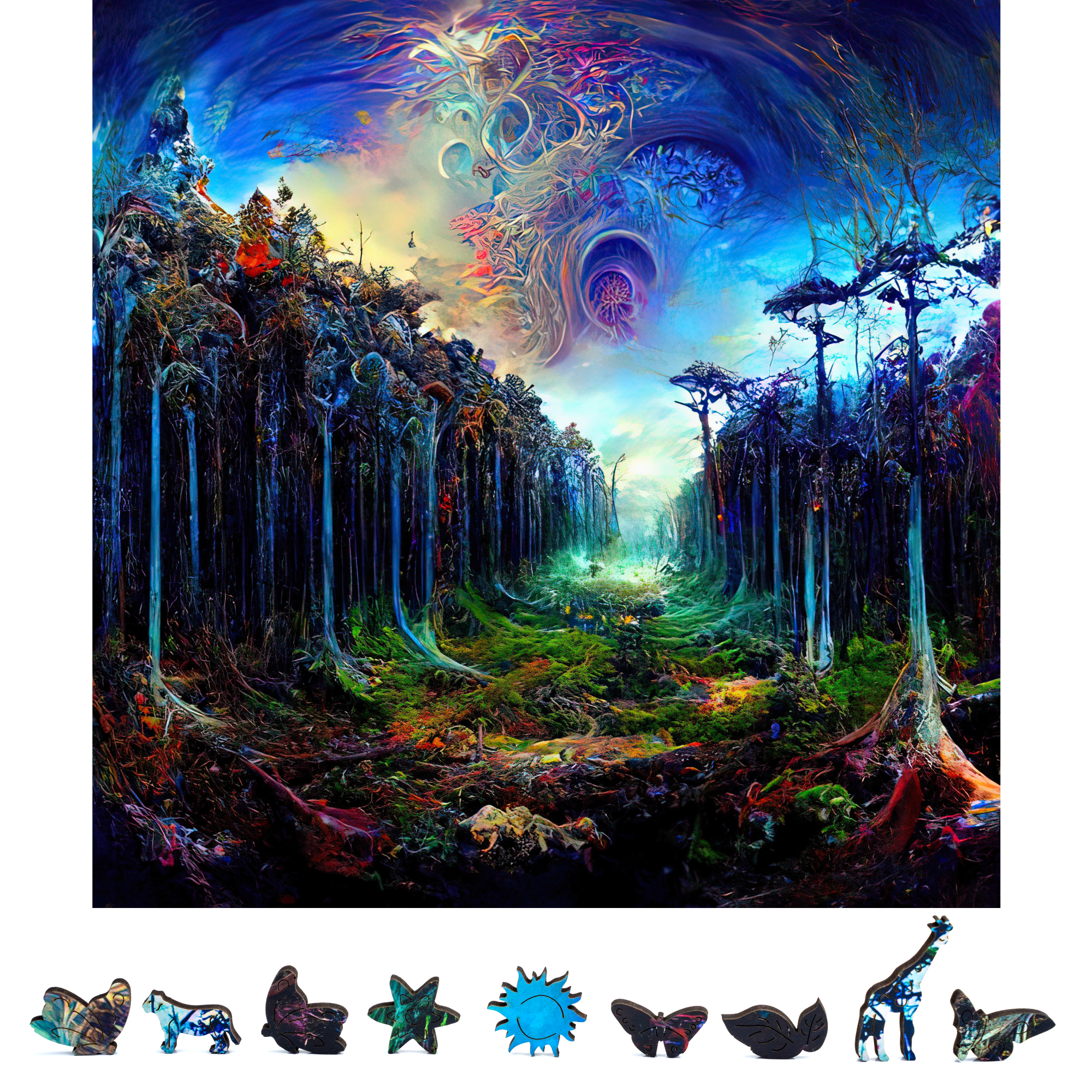 Epic Forest 500 Piece Wooden Jigsaw Puzzle