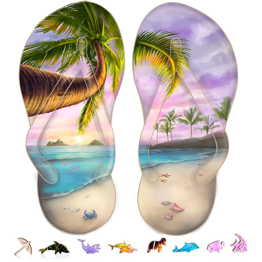 Flip Flops 200 Piece Wooden Jigsaw Puzzle