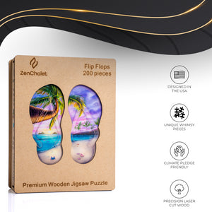 Flip Flops 200 Piece Wooden Jigsaw Puzzle