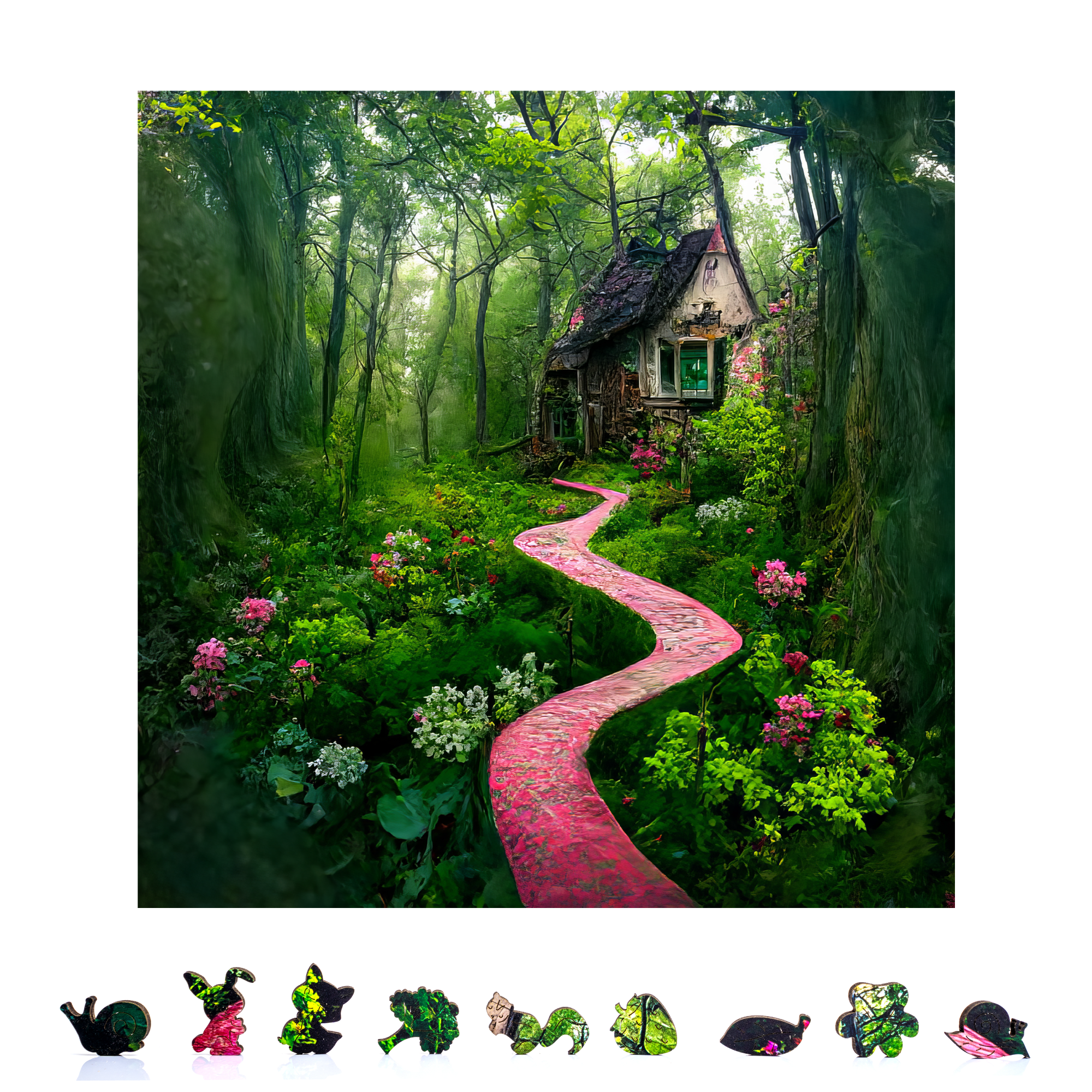 Blooming Path 500 Piece Wooden Jigsaw Puzzle