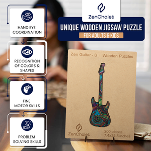 Zen Guitar 200 Piece Wooden Jigsaw Puzzle